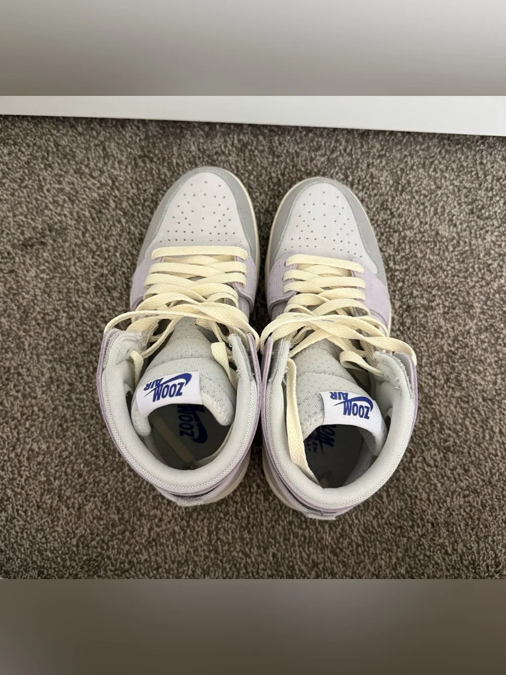 Air Jordan 1 Zoom CMFT High Tops Grey Purple